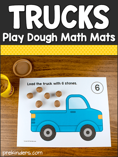 Load the Trucks Play Dough Counting Mats - PreKinders